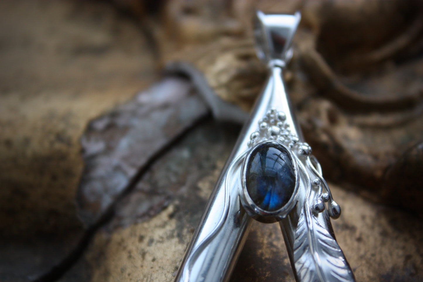 Labradorite forest w / wooden box