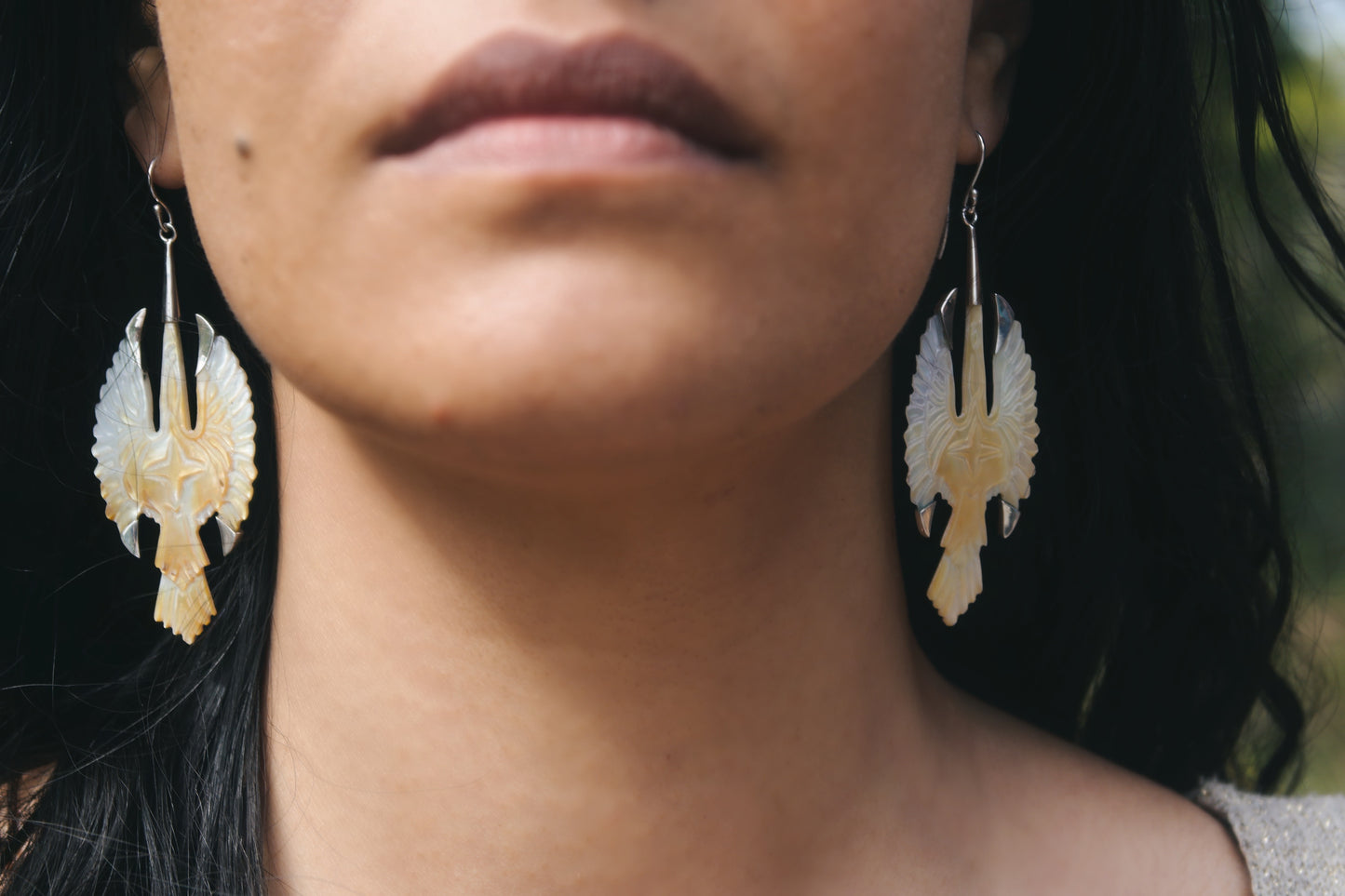 Anhinga Golden Earrings